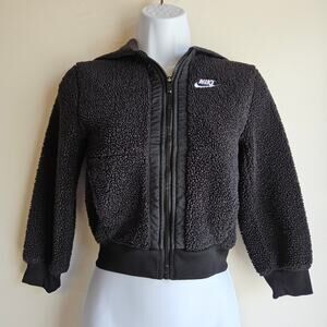 Nike Black Fleece Hooded Sweater Size XS Y2K Casual 90's